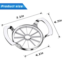 Apple Corer Slicer,Apple Corer Remover Cutter,Divider,Wedger,Decorer,Core Remover Tool,Large Apple Peeler Corer Slicer,Stainless Steel Fruit Slicer Cutter,Easy Grip Handle with12 Blades