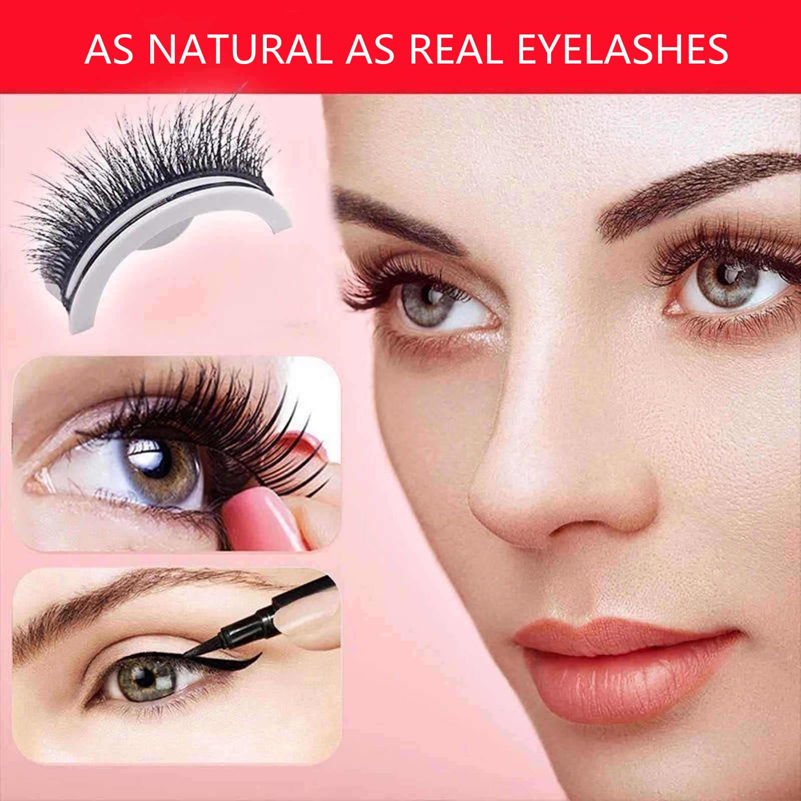 2 PCS Reusable Self Adhesive Eyelashes