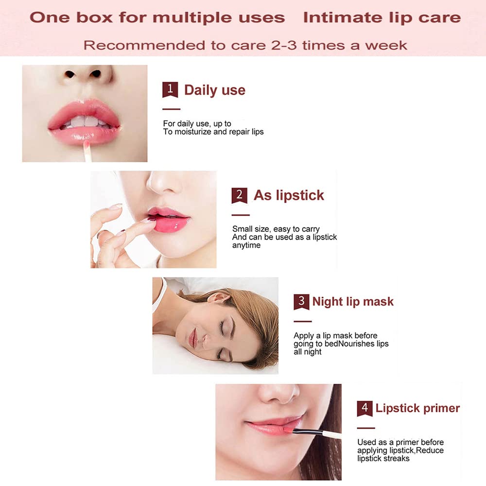 2 PCS Lip Mask - Lip Nourishment and Repair Long lasting Treatments Lip Care for Girls, Women and Men