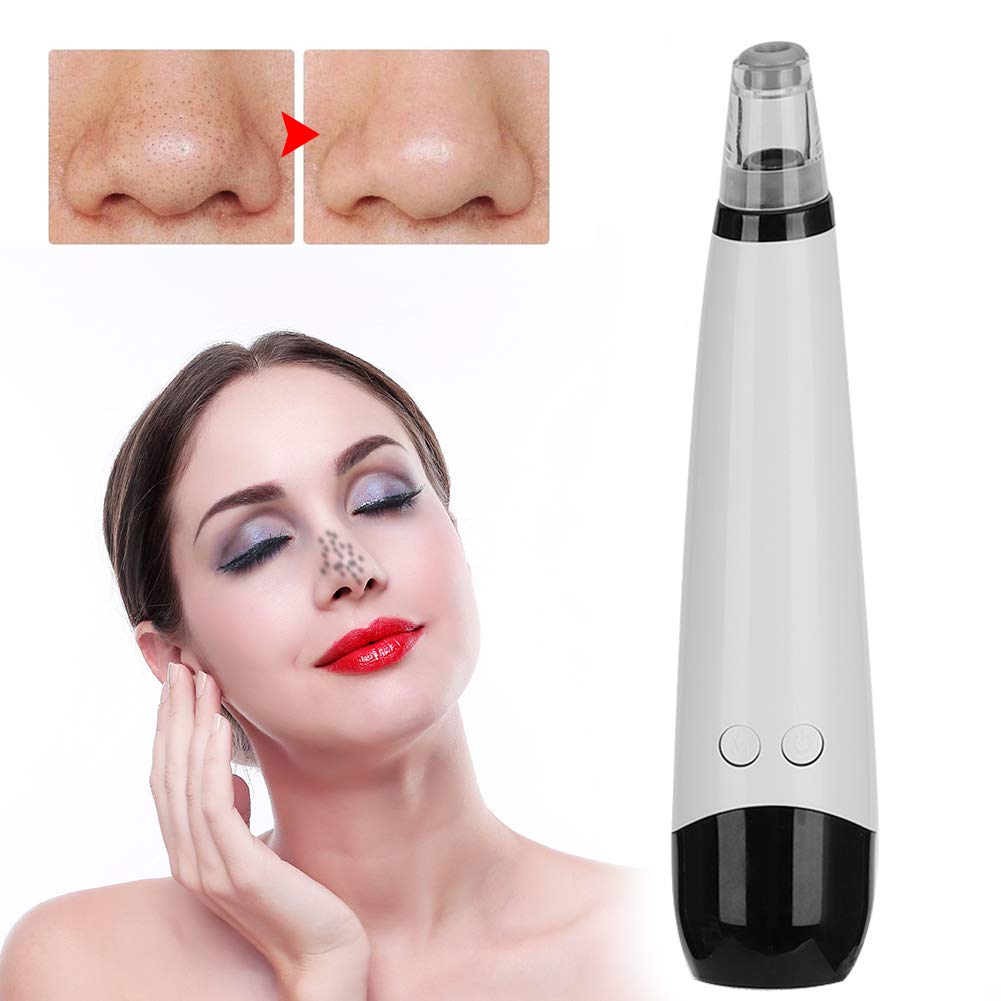 Electric Blackhead Removal Vacuum Suction Instrument Face Pore Cleaner with 6 Replaceable Heads