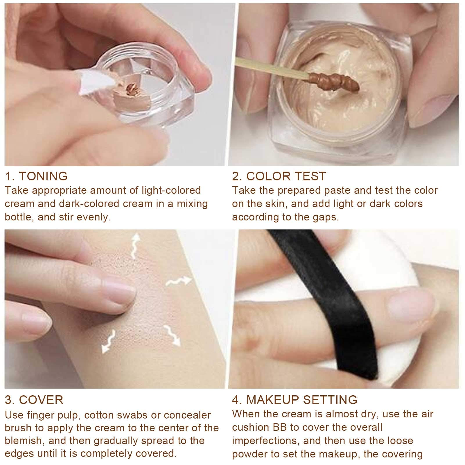 Waterproof Concealer Skin Camouflage Cream Scar Hiding