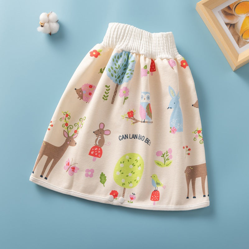 Waterproof Diaper Skirt for Bed Wetting Training Pants Cloth Diaper Skirts Cotton Diaper Shorts for Baby Boy Girl Night Time Potty Training